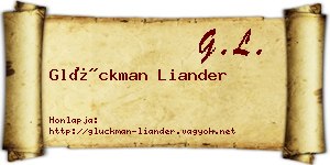 Glückman Liander névjegykártya